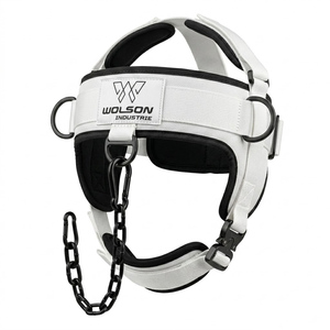 Arnés de cabeza de alta resistencia para entrenamiento de fuerza del cuello con correas ajustables y cadena de acero, equipo de gimnasio unisex. - Product Image 2