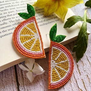 Boucles d'oreilles pendantes artisanales en perles de piment rouge, style éclatant et audacieux, pour femmes et jeunes filles, bijoux de mode - Product Image 3