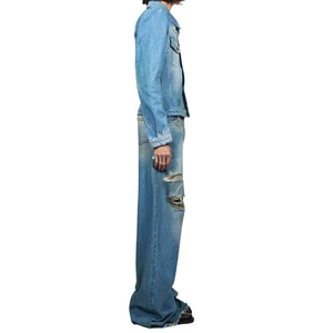 Veste en jean bleu clair sur mesure OEM/ODM pour femmes, qualité supérieure, veste d'hiver confortable pour femmes, veste varsity - Product Image 6