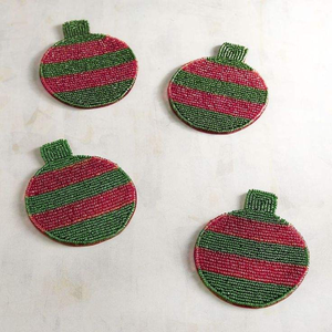 Handmade Eco-Friendly <b>Beaded</b> Cocktail <b>Coasters</b> Reusable for Housewarming Made in India - Product Image 6