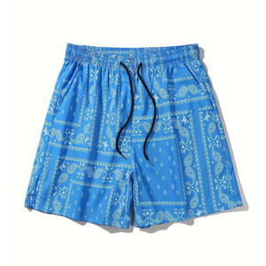 Pantalones Cortos Deportivos para Hombre, Color Naranja, Impermeables, Estilo Urbano, Cintura Media con Cordón, Casuales, Transpirables, de Spandex/Poliéster, para Verano - Product Image 4