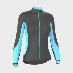 Jersey de Ciclismo Térmico Personalizado para Mujer, Manga Larga, Transpirable, Forrado de Felpa, Chaqueta de Ciclismo OEM - Product Image 5