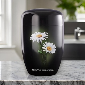 Urnas funerarias de color personalizadas con estampado floral, urnas de cremación de estilo europeo, precio de fábrica, restos humanos cremados, urnas y tarros para cenizas - Product Image 3