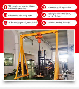 1 3 5 ، <span class=keywords><strong>10</strong></span> طن ارتفاع قابل للتعديل نوع صغير رفع المرآب الحمل الكهربائية المحمولة رافعة جسرية السعر - Product Image 5