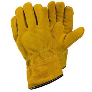 Guantes de Trabajo Personalizados de Piel de Vacuno de Primera Calidad, Guantes de Seguridad Industriales con Doble Palma - Product Image 2
