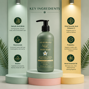 Gel Douche Qualité Export pour un Nettoyage en Profondeur, une Peau Fraîche et un Soin Hydratant Quotidien – Nettoyant Visage - Product Image 4