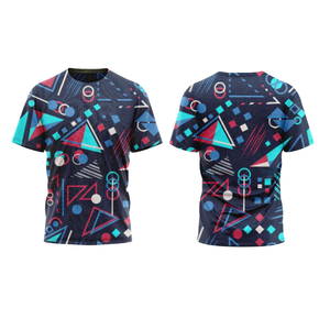เสื้อยืดกีฬาผู้ชายลายกราฟิกแบบซับลิเมชั่น แห้งเร็ว ผลิตจากโพลีเอสเตอร์ เหมาะสำหรับวิ่ง ฟิตเนส ออกกำลังกาย และการฝึกซ้อม - Product Image 6