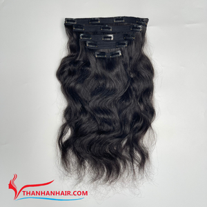 Extensions de cheveux humains naturels vietnamiens lisses de 18 pouces, couleur noire naturelle, prêtes à être expédiées - Product Image 6