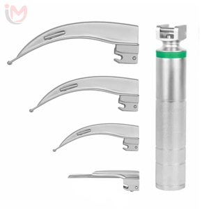 Ensemble de laryngoscopes à fibres optiques médicaux réutilisables en acier inoxydable pour anesthésie, intubation endotrachéale, équipement de diagnostic, boîte OEM - Product Image 2