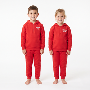 Conjunto Deportivo de Sudadera con Capucha y Pantalones de Chándal de Algodón Suave, Color Rojo Sólido, Ropa Casual con Capucha para Niños - Product Image 5