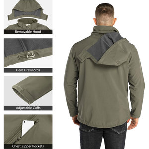 Chaqueta Cortavientos de Lona con Capucha para Hombre, Calidad Premium, Transpirable, Resistente al Viento e Impermeable, Ecológica, con Logotipo Frontal - Product Image 3