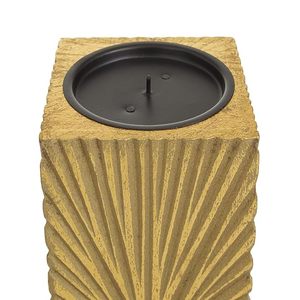 Gold Sunburst Handmade Durable MDF Rectangular Pillar <b>Candle</b> Holder <b>Set</b> Unscented Decorative Centerpiece for Wedding Home Decor - Product Image 6