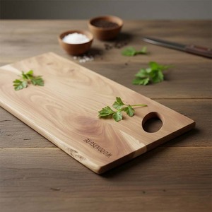 Tabla de cortar rectangular grande de bambú macizo Woodensure, apta para lavavajillas, para uso multipropósito. - Product Image 2