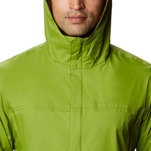 Men's Hooded <b>Waterproof</b> Rain <b>Jacket</b> Solid Color Casual Autumn Coat with Zipper Closure Green Rain <b>Jacket</b> - Product Image 5