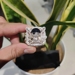 Anillo de Plata de Ley 925 con Moissanita y Diamantes, Estilo Hip Hop, Anillo de Lujo para Hombre, Unisex, Personalizado, con Incrustaciones de Diamantes - Product Image 1