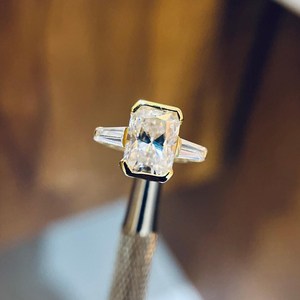 Exclusive Pear & Princess Cut VVS Moissanite Diamond <b>Ring</b> <b>Crafted</b> in 925 Sterling Silver for Woman - Product Image 1