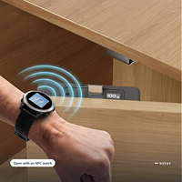 Serrure de cabinet intelligente CL03-NFC, serrure de tiroir invisible RFID, serrure de sécurité pour enfants, sans perçage, serrure électronique pour armoires et tiroirs à domicile