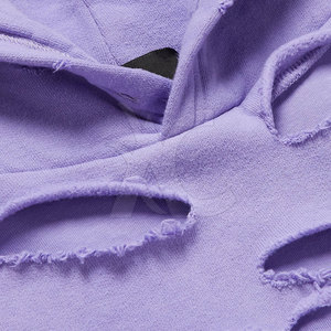 Sudadera con capucha de algodón duradero con efecto desgastado y material suave, ideal para uso diario, estilo urbano, viajes y atuendos casuales. - Product Image 6