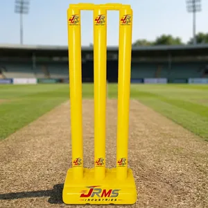 Plastic Eco-Friendly Lightweight Yellow Plastic <b>Cricket</b> Wickets Durable Indoor Practice <b>Equipment</b> - Product Image 2