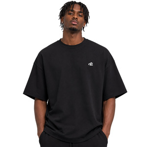 Wholesale Drop Shoulder Custom Logo Tee Relaxed Fit Heavyweight Cotton <b>Men's</b> <b>shirts</b> Short Sleeve Plain Streetwear Manufacturer - Product Image 1