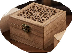 Wooden Rectangular Jewelry <b>Storage</b> Box Polished Lid Lockable Classic Design Retro <b>Tabletop</b> Organizer Home Decor Gift Packaging - Product Image 4