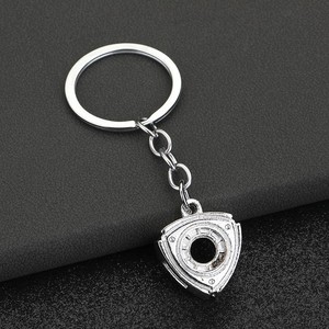 Rotary <strong>Engine</strong> Rotor Keychain Zinc Alloy Gold Tone Split Ring Chain for Car Meet Giveaway Favors - Product Image 3