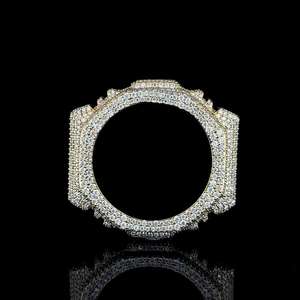High Quality Moissanite Iced Out Spiked Bezel for 2100 Octagon <b>Watch</b> <b>Case</b> Custom Gold Plated Hip Hop Jewelry <b>Watch</b> Frame - Product Image 4