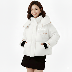 Nouvelle arrivée : Doudoune élégante pour femme, imperméable, écologique, avec broderie, rembourrage en coton épais, fermeture éclair - Product Image 4