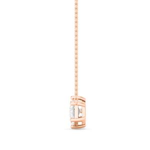 Pendentif délicat pour femme, fabriqué avec un diamant émeraude de laboratoire de 1,00 CTW, en or jaune 14 carats, bijoux fins, souvenir élégant - Product Image 6