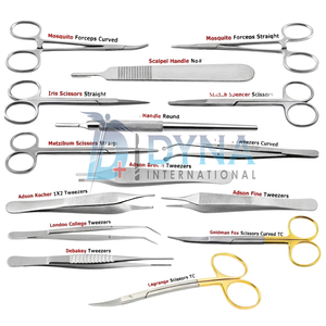 Juego de 15 Instrumentos Quirúrgicos Generales de Acero Inoxidable, Herramientas Manuales para Cirugía Menor, Certificación CE Clase I - Product Image 2
