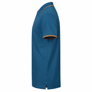 Polo personnalisé pour homme en coton piqué avec col et poignets contrastants, fabricant OEM ODM, marque privée - Product Image 4