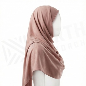 Hiyab de poliéster de color sólido para mujer, tela de chifón, agradable al tacto, para uso diario, pañuelo étnico de Oriente Medio. - Product Image 3