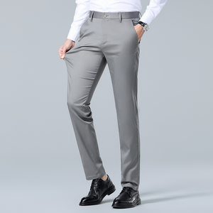Best Quality <b>Polyester</b>/Rayon Material Custom Logo OEM New Style Fashion Quick Dry Lightweight Office Formal Dress Pants for Men - Product Image 1