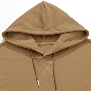 Sudadera con Capucha para Hombre, Color Sólido, Corte Regular, Algodón French Terry, Estilo Casual para Otoño, con Bolsillo Frontal y Capucha con Cordón Ajustable - Product Image 4