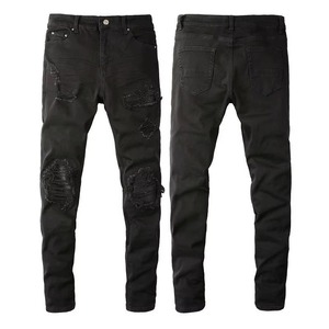 Jeans en denim sur mesure pour hommes, respirants, séchage rapide, délavé moyen, décontractés, mode outdoor, 100% coton, vente en gros, hiver - Product Image 3