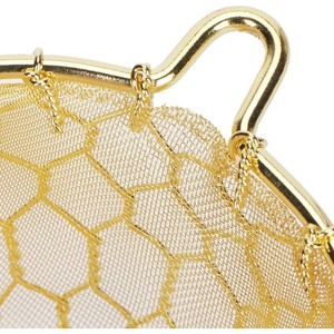 New Arrival Gold Metal Tea Strainer With Fine Mesh And <b>Hook</b> Handle For Loose Leaf Brewing Kitchen <b>Tool</b> - Product Image 6