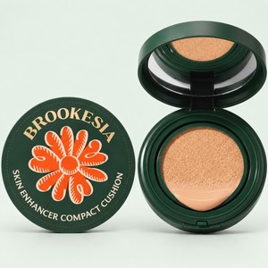 corean <b>foundation</b> Brukesia Korean K-Beauty Skin Enhancer <b>Compact</b> Cushion Glow 1.5 Light Rosy Made in Korea - Product Image 2