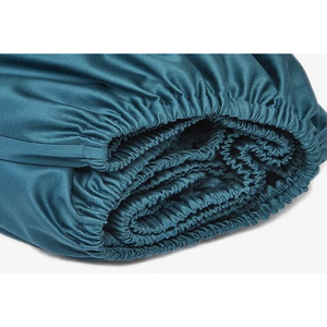 Housse de matelas en polyester uni bleu sarcelle, imperméable, lavable en machine, tapis de lit toutes saisons, usage adulte, style tissé - Product Image 2
