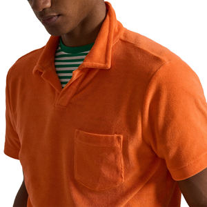 เสื้อยืดเทอร์รี่ผู้ชายรุ่นล่าสุด สำหรับงานสกรีนแบรนด์ ระบายอากาศได้ดี เนื้อผ้านุ่ม สวมใส่สบาย แขนสั้น คลาสสิก ผ้าฝ้ายเนื้อปานกลาง ปลายแขนแบบริบ แห้งเร็ว - Product Image 5