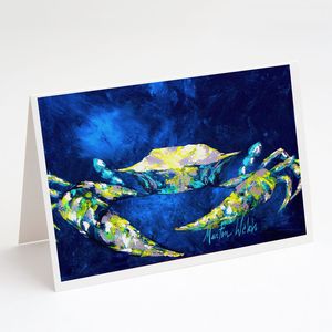 Lunatique Crabe Bleu A7 Taille 5x7 Cartes Vierge Paquet de 8 avec Enveloppes Cartes de Voeux - Product Image 1