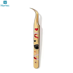 High Precision Matte Black 45-Degree Curved Stainless Steel Volume Tweezers, Non-Slip Anti-Static Eyelash Extension Tools - Product Image 4
