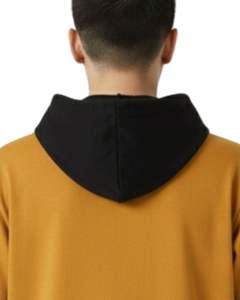 Custom Men Mustard <b>Yellow</b> Short Sleeve Hoodie T Shirt With Contrast Hood Drawstring Pocket Casual Streetwear Summer Top Fashion - Product Image 6