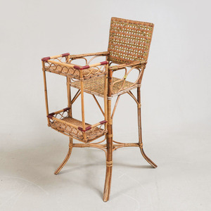 Silla de mimbre ecológica para alimentar bebés, trona tejida de la mejor calidad, tronas para bebés. - Product Image 2