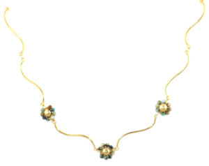 Collar de Cadena Chapado en Oro de 18K con Gema de Turquesa Africana de Estilo Clásico y Forma Elegante, Cristal Curativo, Piedra de Nacimiento, Joyería para Mujer - Product Image 6