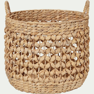 Cesta de Almacenamiento Moderna Tejida a Mano de Jacinto de Agua Natural, Decoración Ecológica para el Hogar, Ideal para Organizar la Sala de Estar - Product Image 2