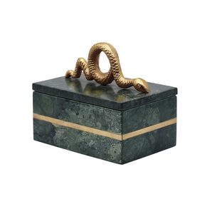 Caja de Joyería Clásica de Mármol Natural con Logotipo Personalizado, Decorativa para el Hogar, con Tapa de Diseño con Revestimiento de Latón - Product Image 2