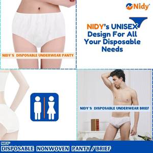 Sous-vêtements jetables blancs en non-tissé pour spa, salon, massage et épilation - Product Image 4