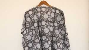 Women Grey Cotton <b>Kaftan</b> Dress Summer Beach Cover Up Boho Resort Wear - Product Image 2