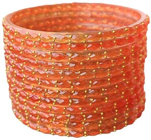 Ensemble de bracelets en verre brillant de qualité export avec motif goutte de pluie, bijoux élégants pour mariages, festivals et usage quotidien, en vente - Product Image 1