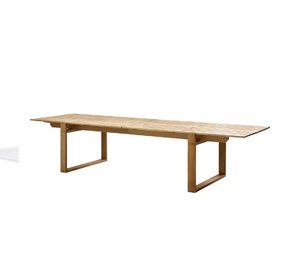 Table à manger rectangulaire en bois scandinave moderne avec pieds en bois robustes pour l'ameublement de la maison - Product Image 1